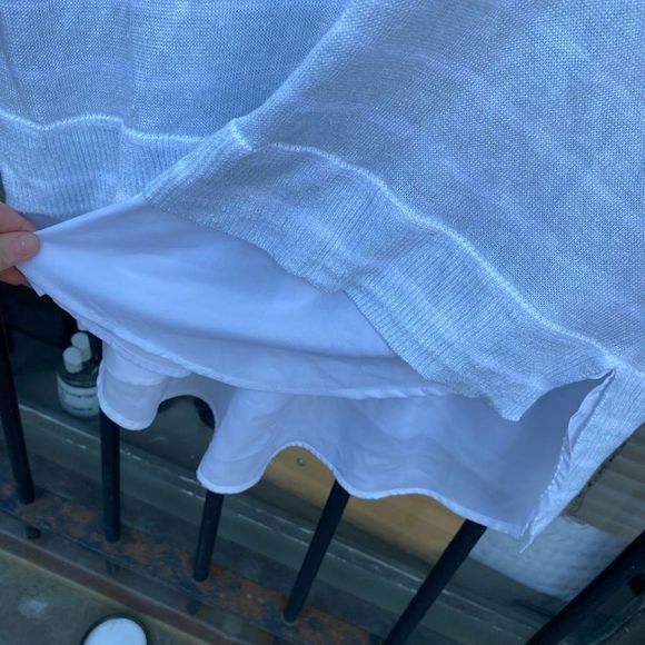 TYLER BOE STRIPED TWOFER SWEATER STRAW Size Small, MSRP $152 - Picture 5 of 10